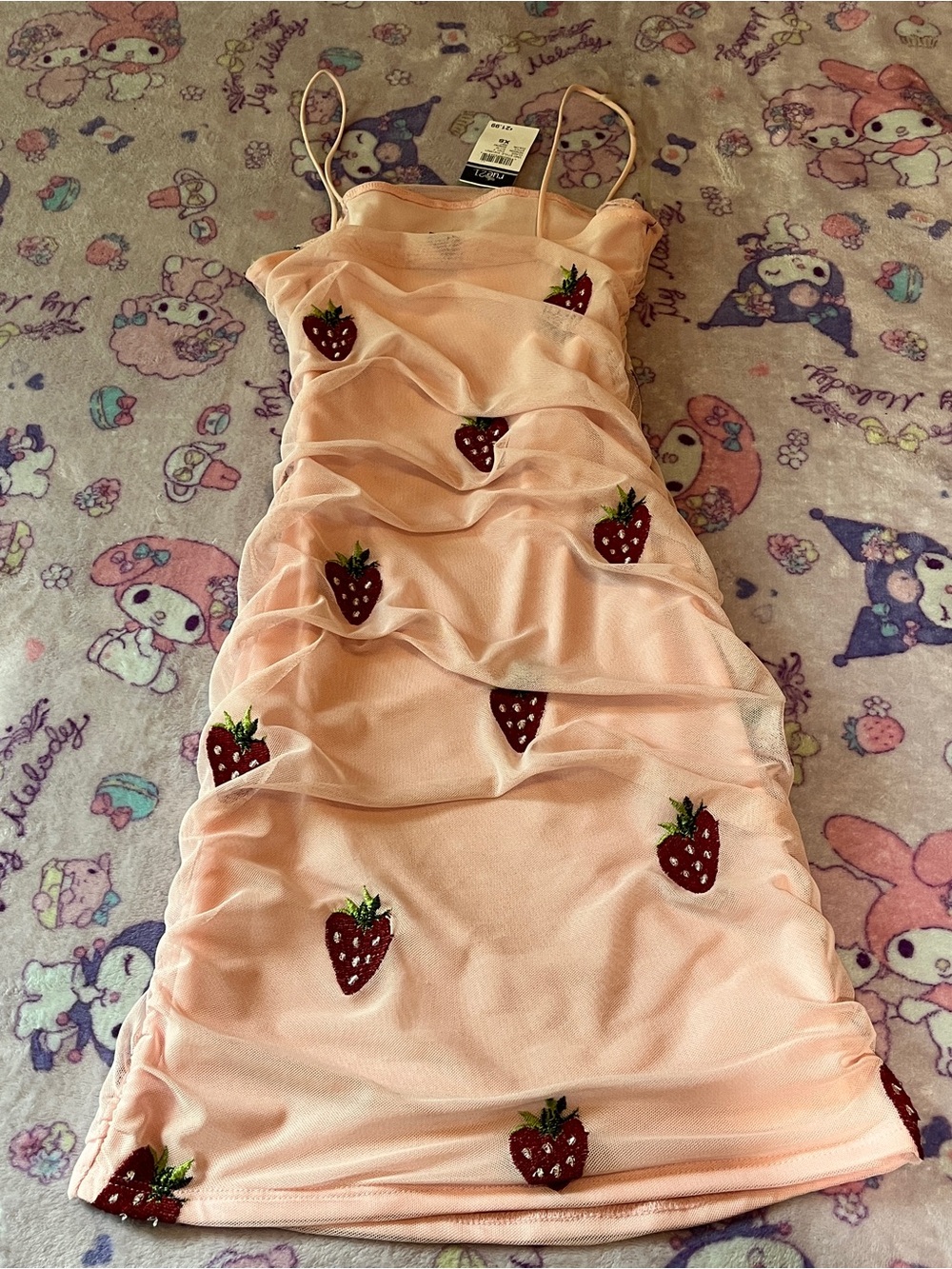 rue21 Light Peach Pink Spaghetti Strap Dress 🍓